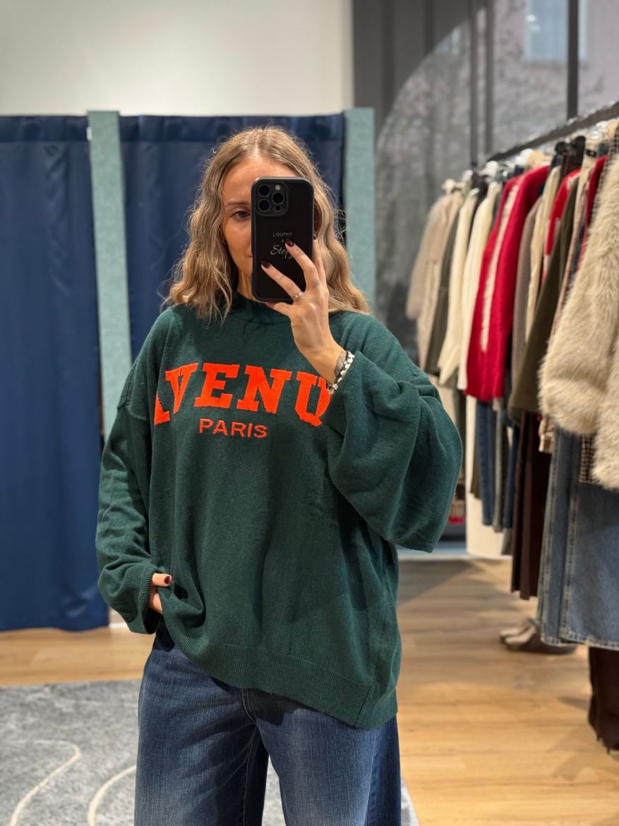 Immagine di MAGLIONE AVENUE PARIS - Disponibile in VERDE, GRIGIO
