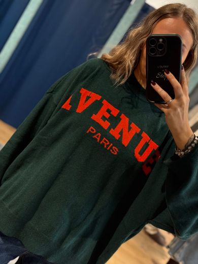 Immagine di MAGLIONE AVENUE PARIS - Disponibile in VERDE, GRIGIO