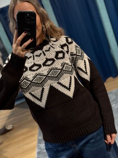 Immagine di MAGLIONE OSLO - Disponibile in MARRONE, BURRO, AZZURRO