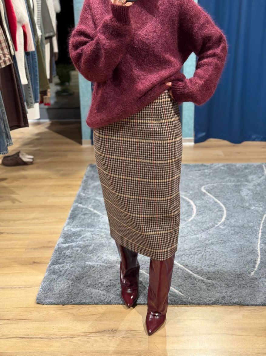 Immagine di GONNA MIDI PIED DE POULE