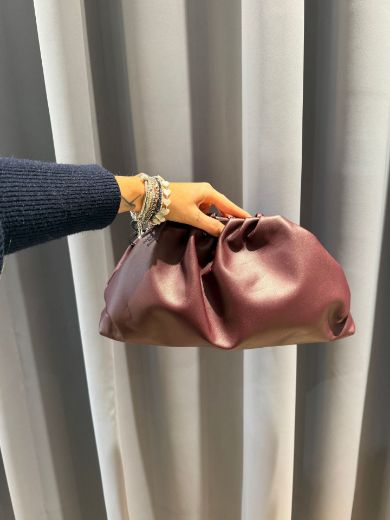Immagine di CLUTCH IN PELLE - Disponibile in VINO, ROSSO