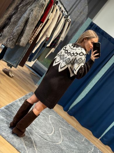 Immagine di ABITO IN MAGLIA OSLO - Disponibile in MARRONE, BURRO