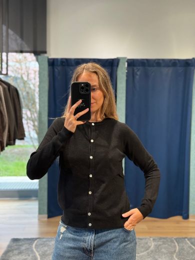 Immagine di CARDIGAN VISCOSA BASIC - Disponibile in NERO, GRIGIO