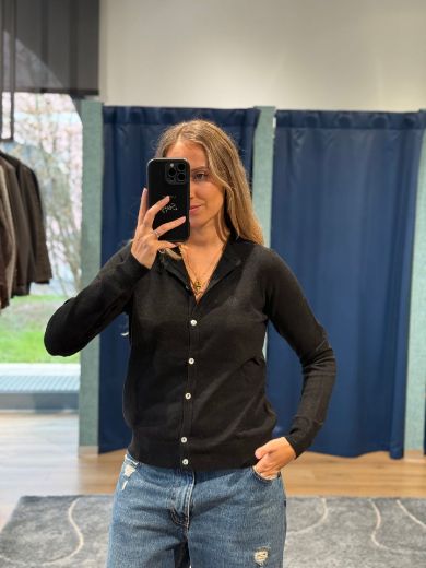 Immagine di CARDIGAN VISCOSA BASIC - Disponibile in NERO, GRIGIO