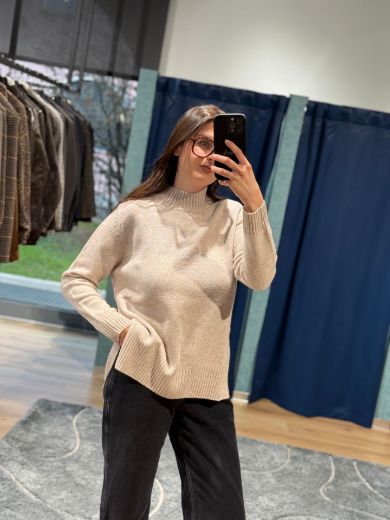 Immagine di MAGLIONE 100% LANA LUPETTO - Disponibile in BEIGE SCURO, MARRONE, BEIGE