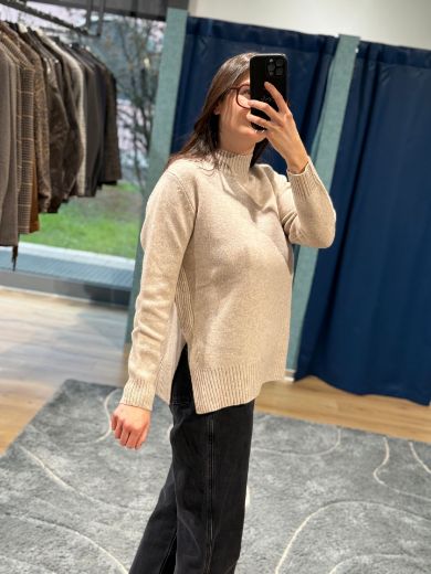 Immagine di MAGLIONE 100% LANA LUPETTO - Disponibile in BEIGE SCURO, MARRONE, BEIGE