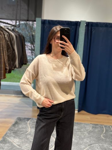 Immagine di MAGLIONE PURA LANA MERINO EXTRAFINE - Disponibile in GRIGIO, BIANCO, BEIGE