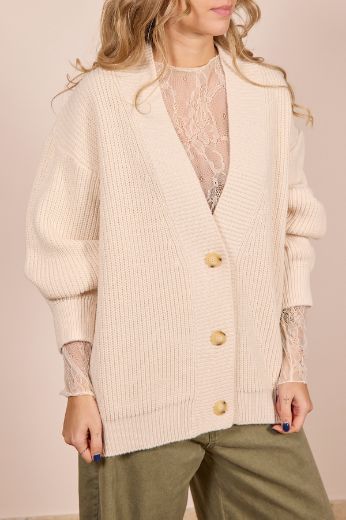 Immagine di CARDIGAN OVER - Disponibile in PANNA, BLU, NERO