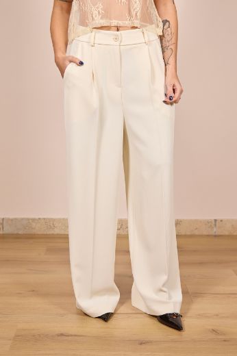 Immagine di PANTALONE EMMA - Disponibile in BLU, PANNA