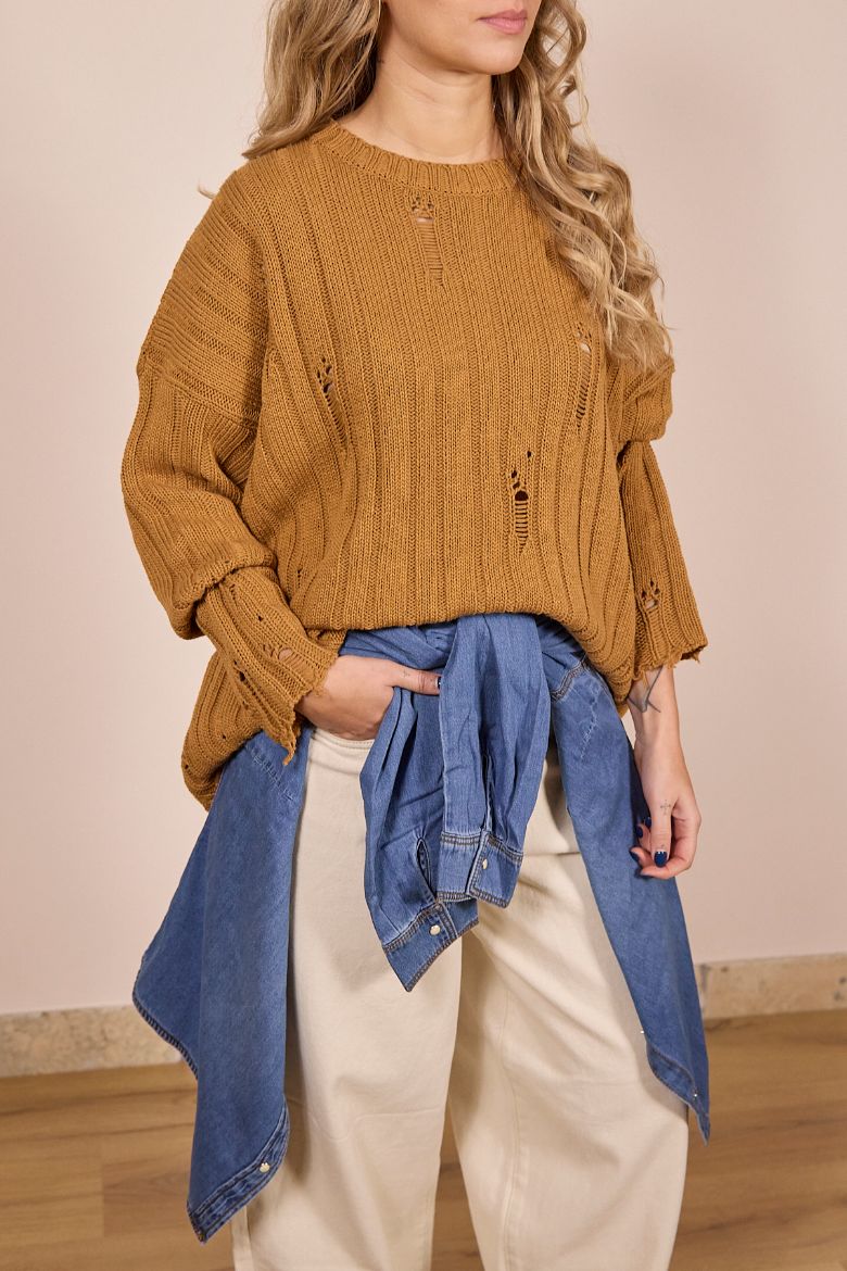 Immagine di MAGLIA ROTTURE - Disponibile in TABACCO, BURRO