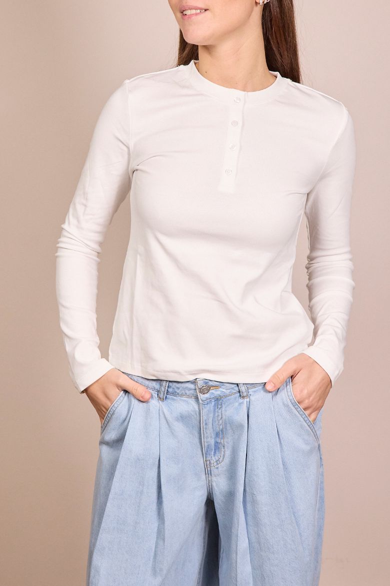 Immagine di MAGLIA MANICA LUNGA BOTTONI - Disponibile in VERDE, ROSA, NERO, MARRONE, BLU, BIANCO