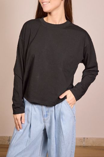 Immagine di MAGLIA SCATOLA PARICOLLO MANICA LUNGA - Disponibile in NERO, MORO, GIALLO, BLU, BIANCO