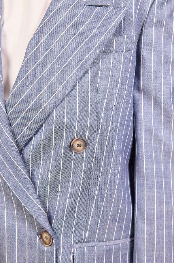 Immagine di BLAZER GESSATO OVER - Disponibile in BLU, BORDEAUX, BEIGE