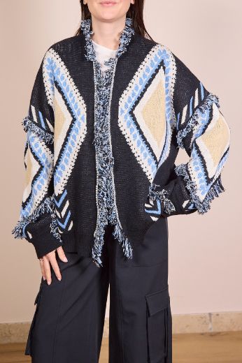 Immagine di CARDIGAN ROMBI - Disponibile in TERRA, BIANCO, BLU