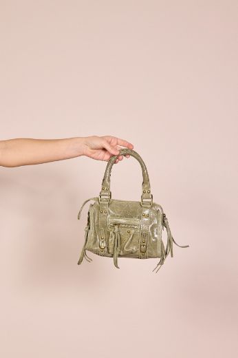 Immagine di MINI CITY BAG IN PELLE - Disponibile in VERDE MILITARE, MORO, AZZURRO, NERO