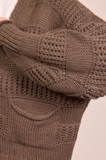 Immagine di CARDIGAN 3 BOTTONI RIGHE - Disponibile in PANNA, NOCCIOLA, CIELO, MORO