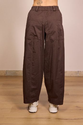 Immagine di PANTALONE BARREL CON ELASTICO - Disponibile in MORO, BURRO