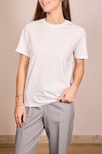 Immagine di T-SHIRT RIA COTONE ORGANICO - Disponibile in BEIGE, BIANCO, ROSA, VERDE, AZZURRO, MARRONE, FUCSIA, NERO, BLU, VERDE BOSCO, VERDE MILITARE, BORDEAUX, GIALLO, ROSSO