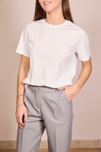 Immagine di T-SHIRT RIA COTONE ORGANICO - Disponibile in BEIGE, BIANCO, ROSA, VERDE, AZZURRO, MARRONE, FUCSIA, NERO, BLU, VERDE BOSCO, VERDE MILITARE, BORDEAUX, GIALLO, ROSSO