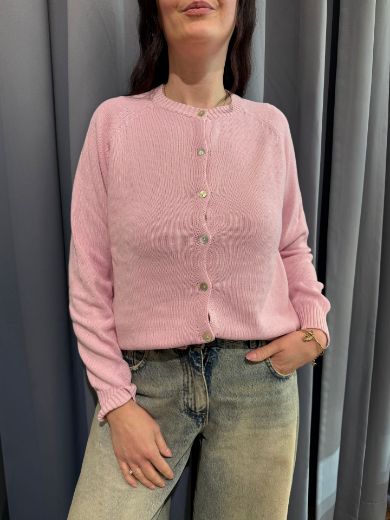 Immagine di CARDIGAN DAISY - Disponibile in AZZURRO, PANNA, LIME, GIALLO, BEIGE, ROSSO, ROSA, BLU, NOCCIOLA, NERO