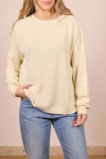Immagine di MAGLIA DAISY - Disponibile in VERDE BOSCO, PANNA, GIALLO, BEIGE, AZZURRO