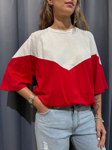 Immagine di T-SHIRT BICOLOR - Disponibile in BLU, ROSSO