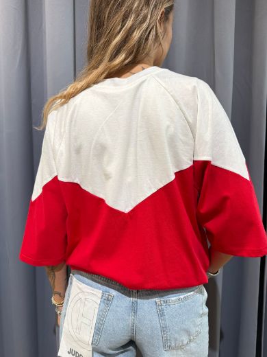 Immagine di T-SHIRT BICOLOR - Disponibile in BLU, ROSSO