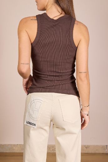 Immagine di CANOTTA FOREST - Disponibile in BIANCO, AZZURRO, MARRONE, FUCSIA, NERO, BEIGE