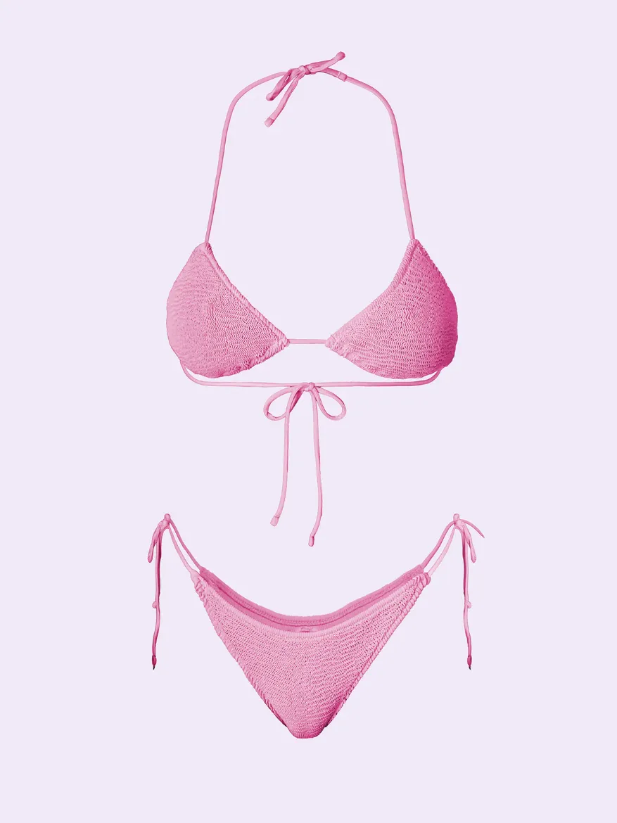 Immagine di BIKINI TRIANGOLO CRINKLE ROSA