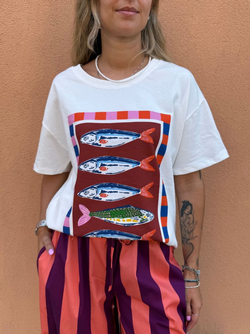 Immagine di T-SHIRT SARDINES COLORS