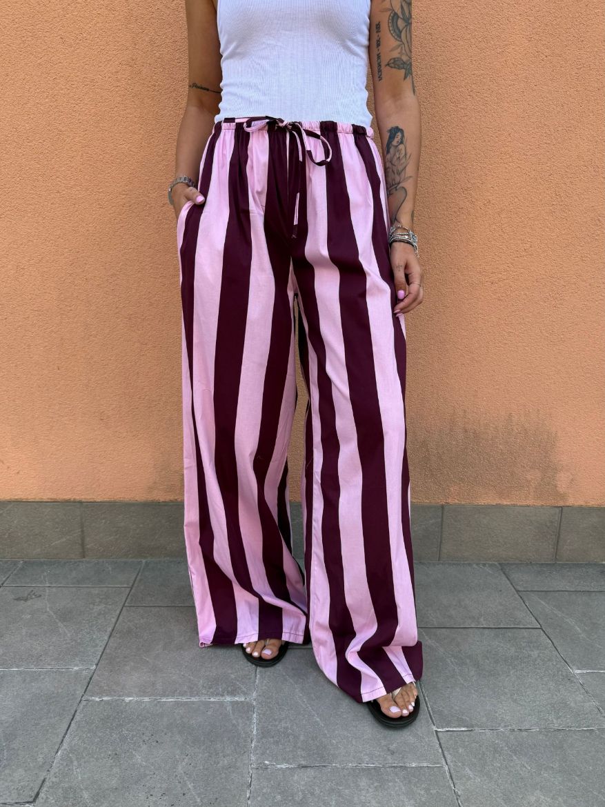Immagine di PANTALONE STRIPES ROSA-BORDEAUX