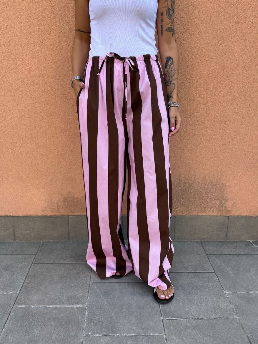 Immagine di PANTALONE STRIPES ROSA-MARRONE
