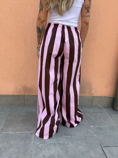 Immagine di PANTALONE STRIPES ROSA-MARRONE