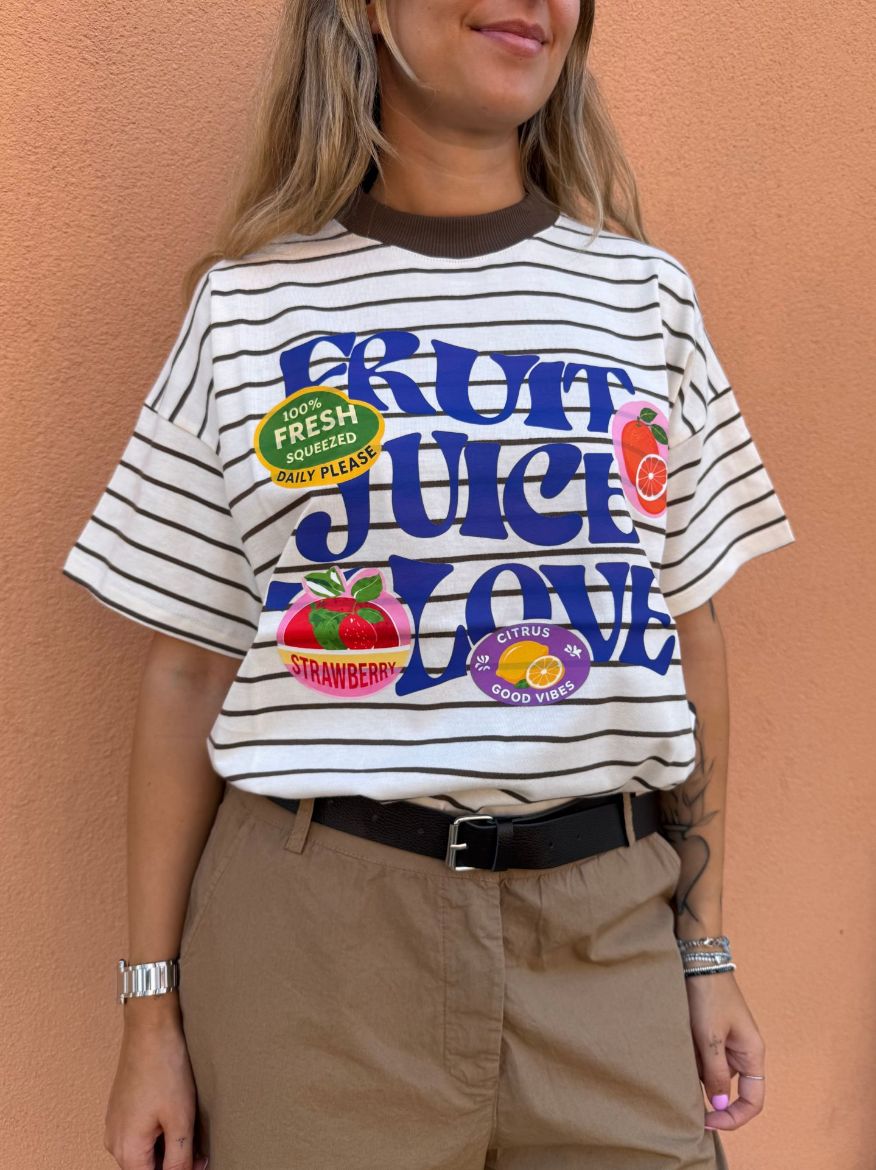 Immagine di T-SHIRT RIGHE FRUIT JUICE
