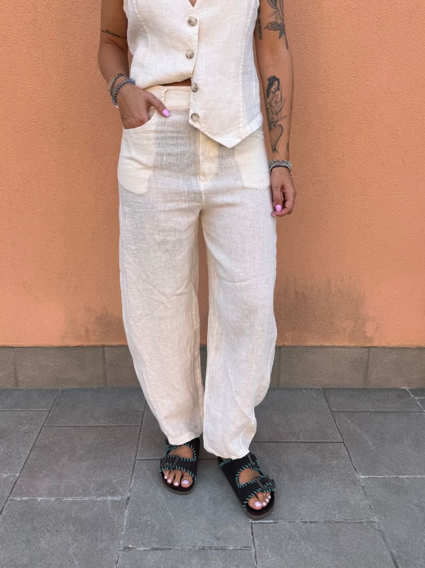 Immagine di PANTALONE LINO BARREL