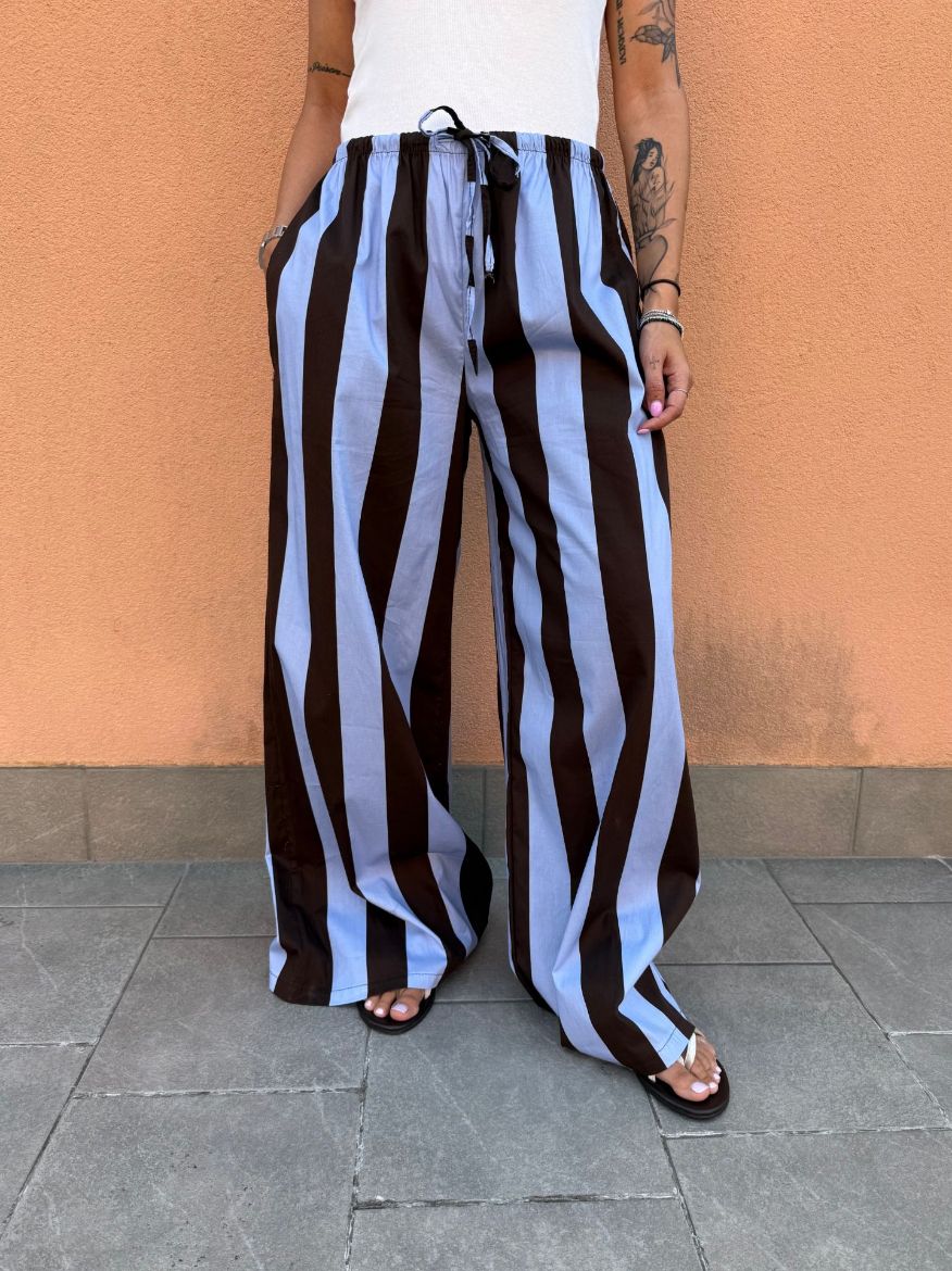 Immagine di PANTALONE STRIPES AZZURRO-MARRONE