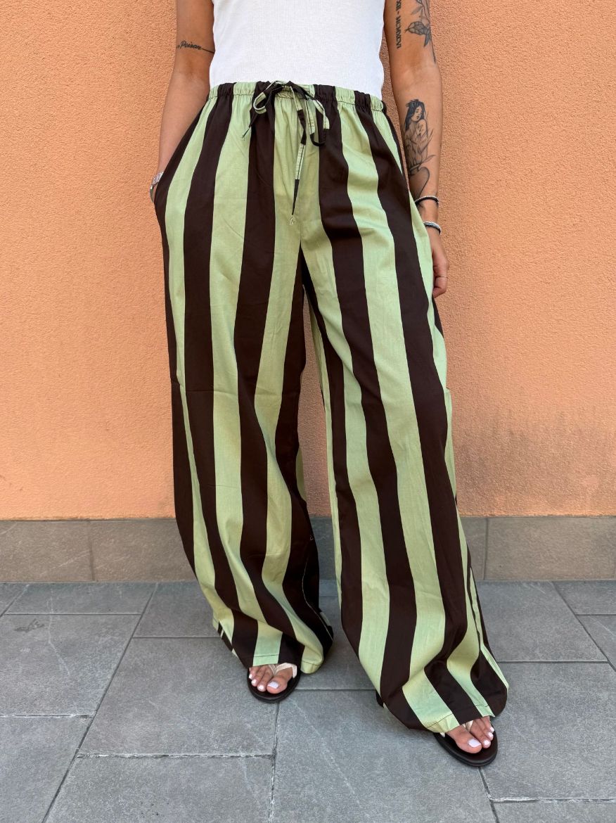 Immagine di PANTALONE STRIPES VERDE-MARRONE