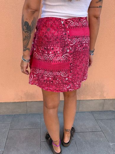 Immagine di MINIGONNA LINO BANDANA