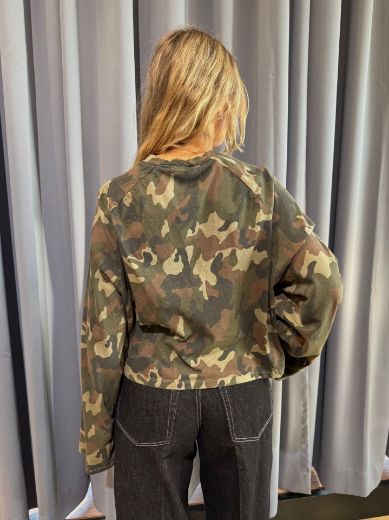 Immagine di T-SHIRT CROP CAMOUFLAGE